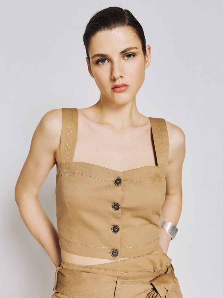 Crop&nbsp;top&nbsp;2216&nbsp;beige&nbsp;