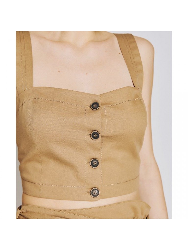Crop top 2216 beige 