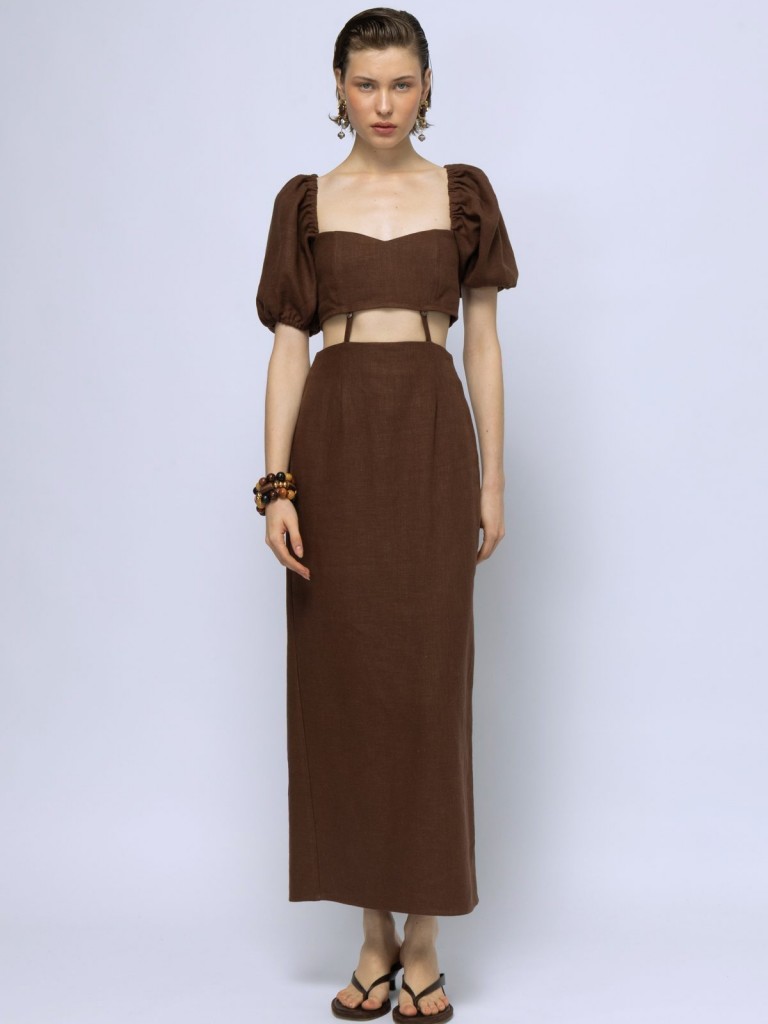 Φόρεμα panama brown