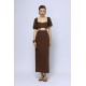 Φόρεμα panama brown