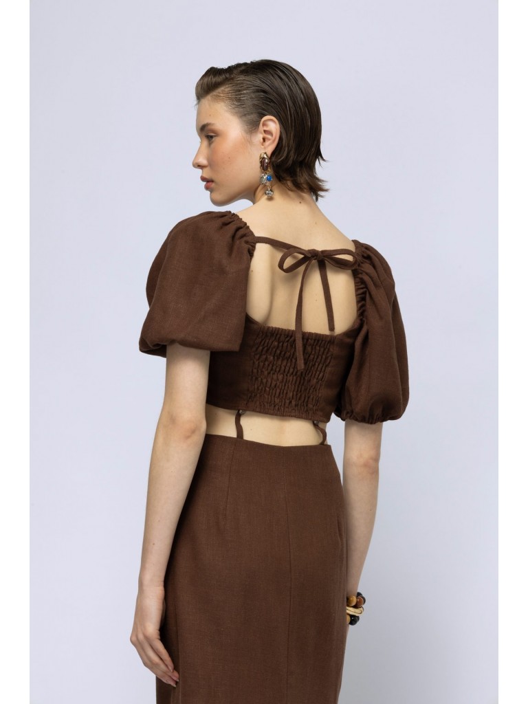 Φόρεμα panama brown