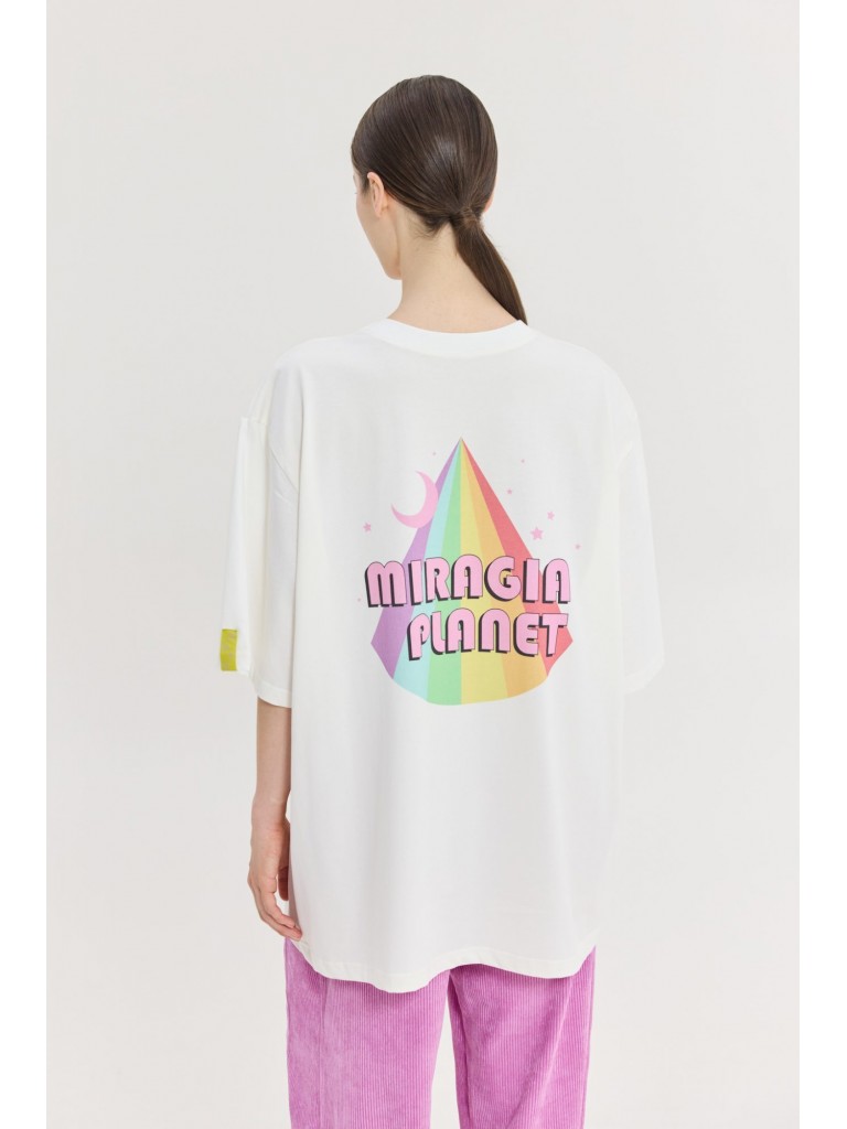 T-shirt off white rainbow floyd