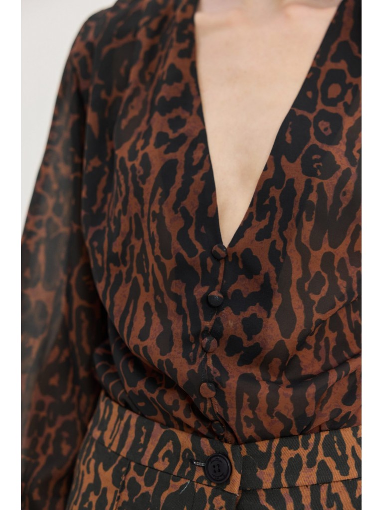 Bodysuit&nbsp;liqueur&nbsp;leopard