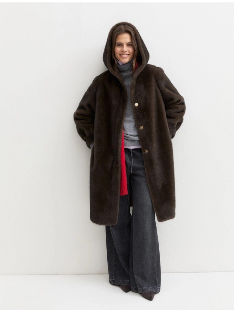 Doubleface&nbsp;coat&nbsp;emmfanello&nbsp;brown