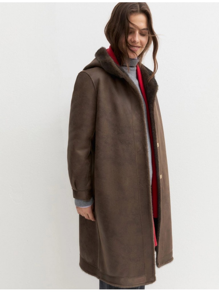 Doubleface coat emmfanello brown